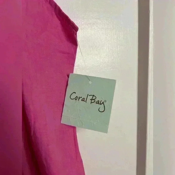 BNWT Coral Bay Pink Ombré  Cotton Dress with Braided Straps size M - Picture 2 of 9